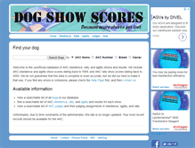 Tablet Screenshot of dogshowscores.com
